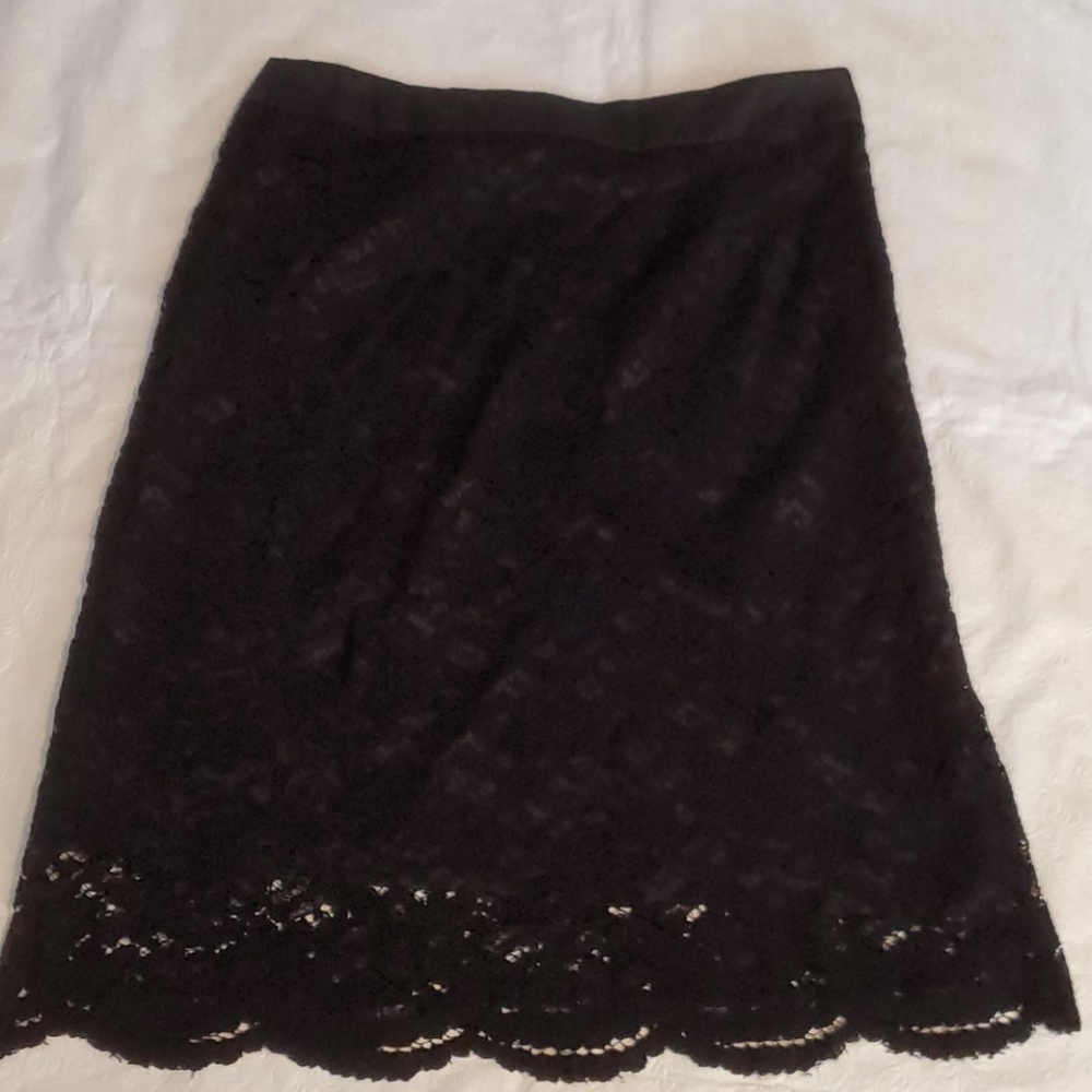 Trulli Black Lace Design Skirt Sz 8